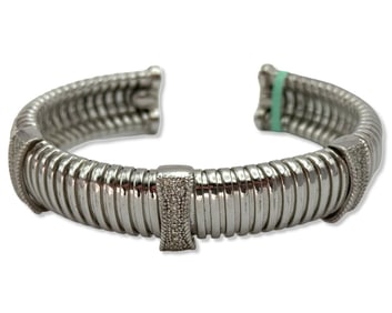 14kt WG & 0.62ct Diamond Cuff Bracelet