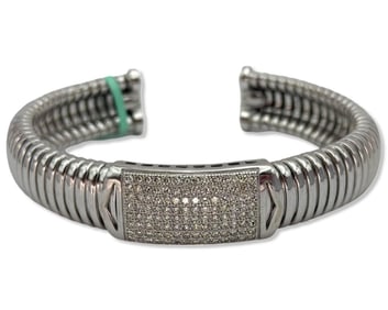14kt WG & 1.75ct Diamond Cuff Bracelet