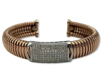 14kt RG & 1.75ct Diamond Cuff Bracelet