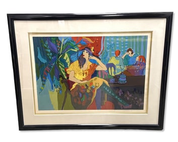 Signed Isaac Maimon (Israeli b. 1951) Serigraph in Color Table for One