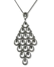 14kt WG & 5.46ct Diamond Necklace