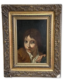 Antique Old Master Oil Painting of a Child's Portrait