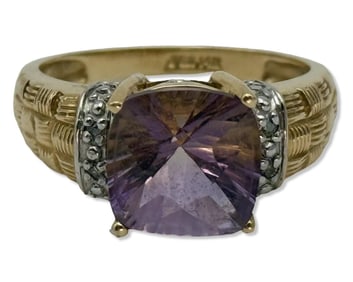 14kt YG + WG & Approx 3.00ct Brown & Purple Tourmaline Ring