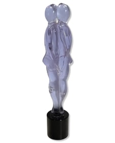 Artist Signed Vetri Di Murano Art Glass Sculpture Lovers Embracing