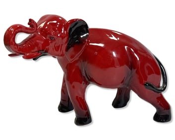Royal Doulton Flambe Porcelain Elephant Figurine