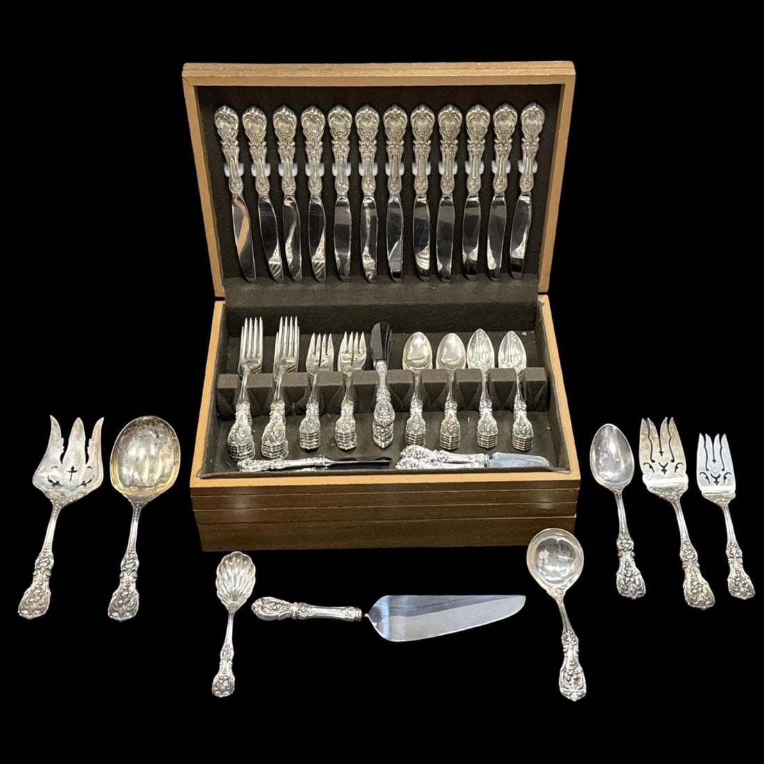 Reed & Barton Sterling Silver Francis I Flatware Set of 80 Pcs