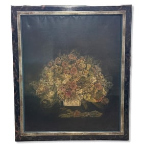 Signed Piet Bekaert (Belgian, 1939-2000) Floral Still Life Original Oil Painting