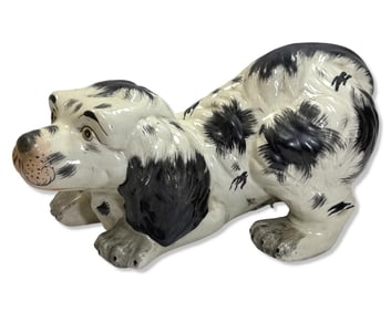 Staffordshire Style Porcelain Dog Sculpture