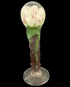 Art Glass Flowers Paperweight
