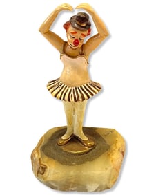 Signed Ron Lee Ballerina Clown Statue
