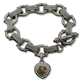 Judith Ripka Sterling Silver & Citrine Bracelet