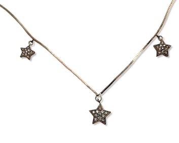 14kt RG & 0.39ct Diamond Star Motif Necklace