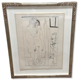 Signed Pablo Picasso (Spanish, 1881-1973) Etching in Black and White
