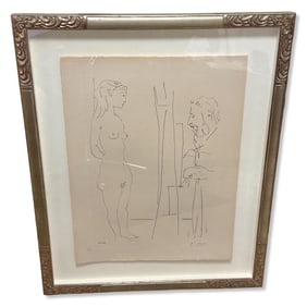 Signed Pablo Picasso (Spanish, 1881-1973) Etching in Black and White