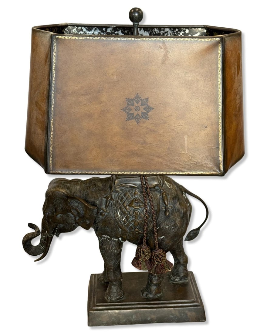 Maitland Smith Bronze Elephant Lamps (1 of 6)