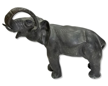 Antique Bronze Elephant Sculpture
