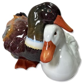 Rare Herend Porcelain Duck Figurines #5035