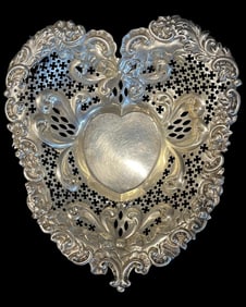 Gorham Sterling Silver Heart Shaped Dish