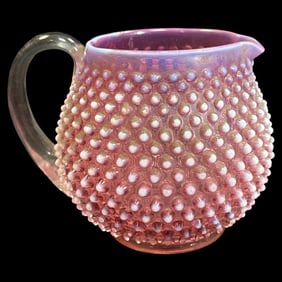 Antique Clear & Colored Art Glass Pitcher