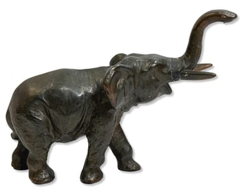 Antique Bronze Elephant Figurine