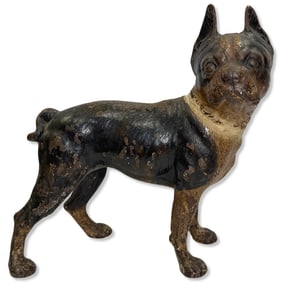 Antique Vienna Cold Painted Dog Bronze Sculpture