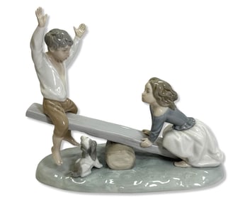 Lladro 4867 Seesaw Porcelain Figurine