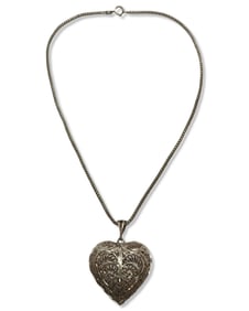 Sterling Silver Heart Pendant Necklace