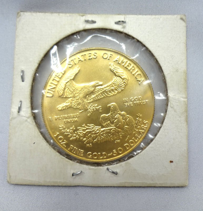 1986 $50 One Ounce Gold Coin: 1986 $50 One Ounce Gold Coin For Domestic or International Shipping Quotes Please Feel Call Ryan or Dave at Eagle Shipping Center 561-932-0700 or email them at ryan@eagleshippingcenter.com. (Other shi