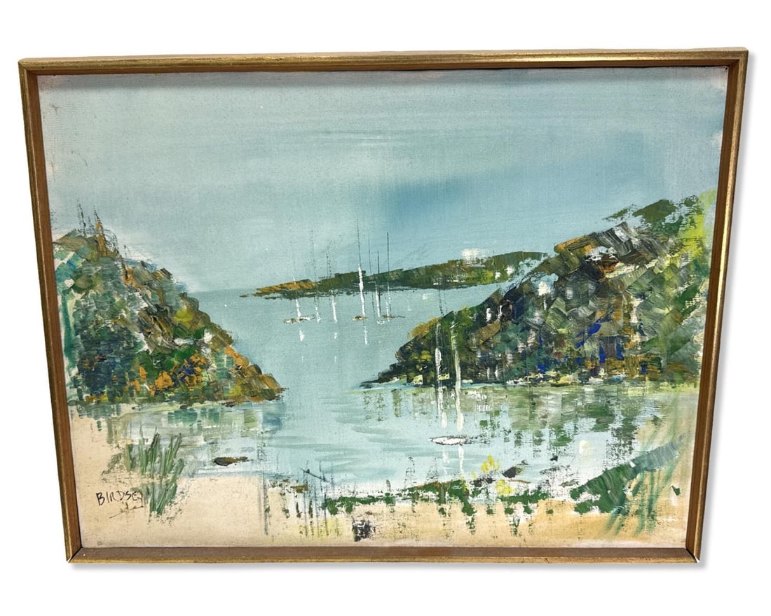 Signed Alfred Birdsey (English/Bermudan, 1912-1996) Oil Painting on Canvas Two Rock Passage (1 of 5)