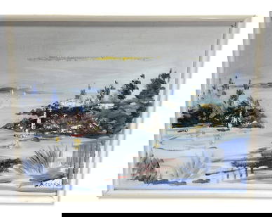 Signed Alfred Birdsey (English/Bermudan, 1912-1996) Oil Painting on Canvas of a River Scene: Signed Alfred Birdsey (English/Bermudan, 1912-1996) Oil Painting on Canvas of a River Scene. Signed lower right, measures H: 18" x W: 23 5/8", 3/4" frame