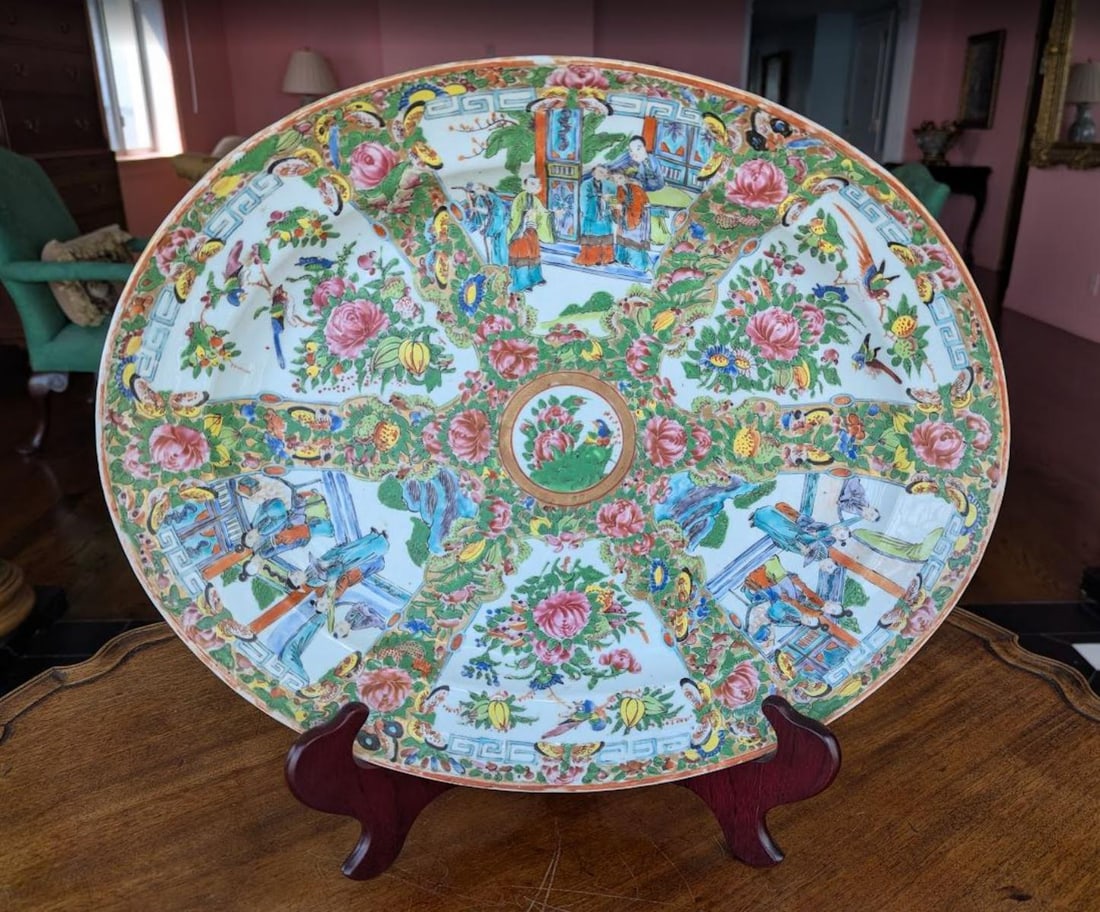 Antique Rose Medallion Platter (1 of 2)