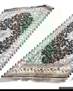 Silk Hand Made Oriental Multicolored Rug: Silk Hand Made Oriental Multicolored Rug measures L: 6' x W: 3' 11 1/4"