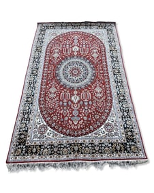 Silk Hand Made Oriental Multicolored Rug