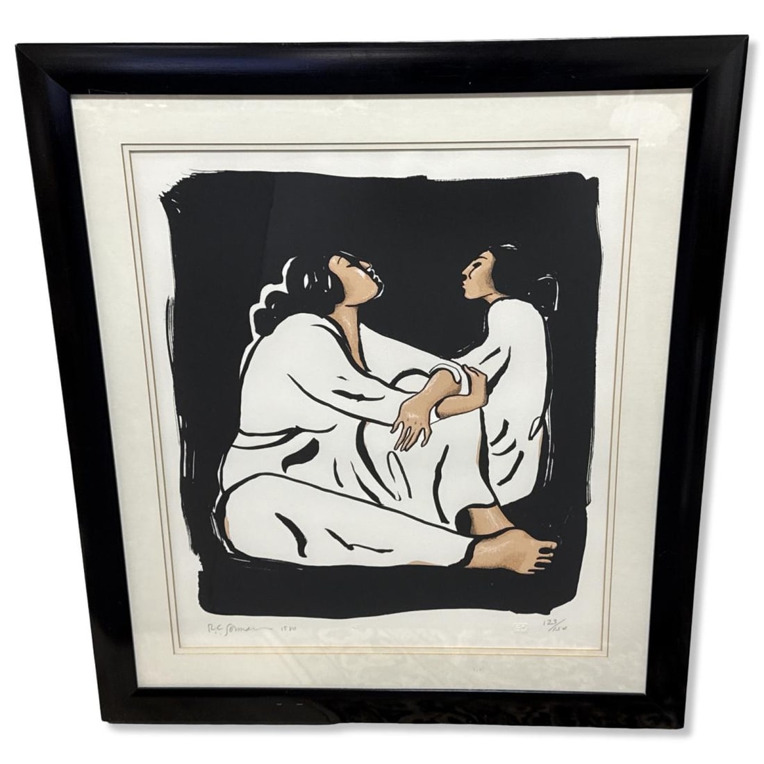 Signed R.C. Gorman (Native American, 1931-2005) Serigraph in Color Night St. II (1 of 4)