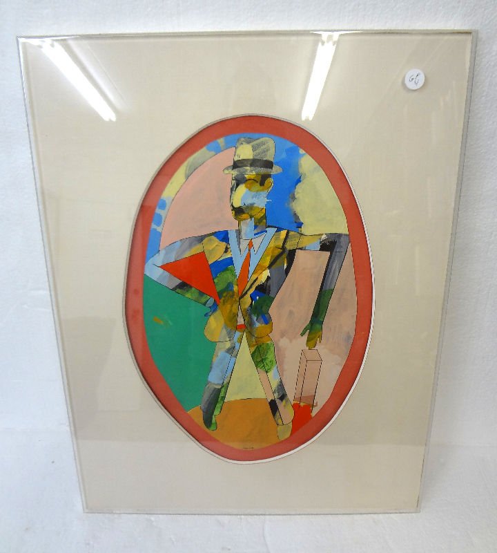 Antonio Segui (Argentine 1934) Watercolor: Antonio Segui (Argentine 1934) Watercolor. Watercolor mounted on cardboard. Measures 21 1/2" high x 14 1/4" wide - frame - 4 1/4".For Domestic or International Shipping Quotes Please Feel Call Ryan or