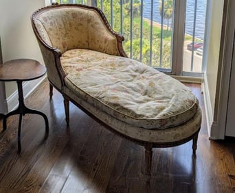 Louis XVI Fruitwood Chaise Lounge Chair