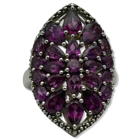 Sterling Silver & Rhodolite Garnet Ring