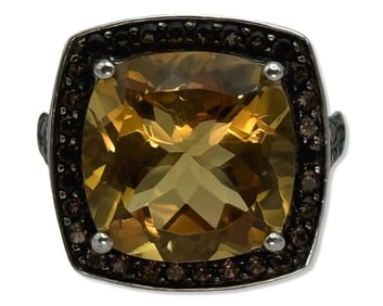 Sterling Silver & Citrine Ring