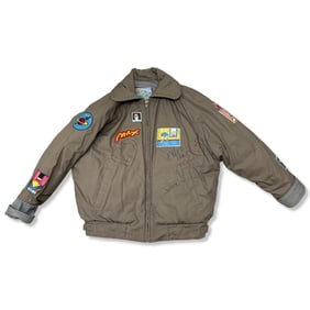 Rare Peter Max (German/American b. 1937) Neomax 1987 Down Bomber Jacket