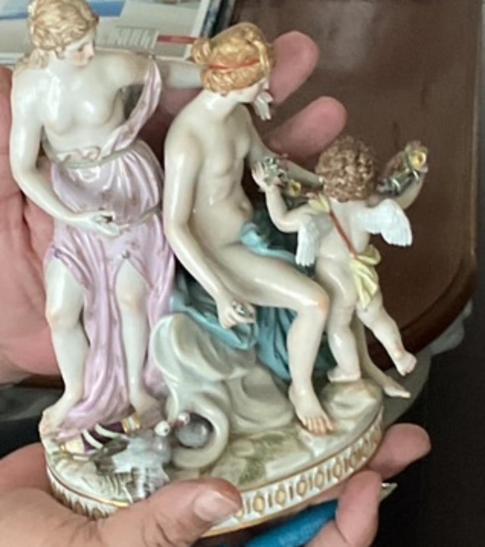 Antique Three Figure Meissen Group (1 of 1)
