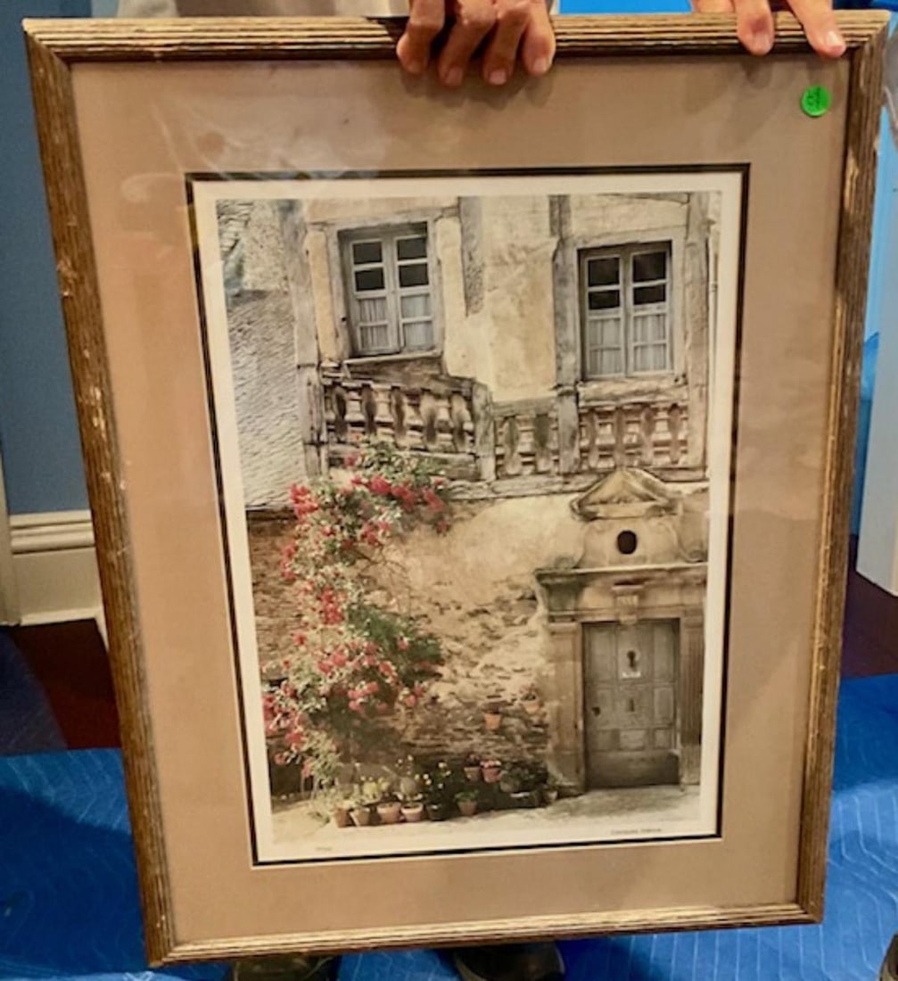 Signed Dennis Barloga Parisian Street Scene Art Print (1 of 1)