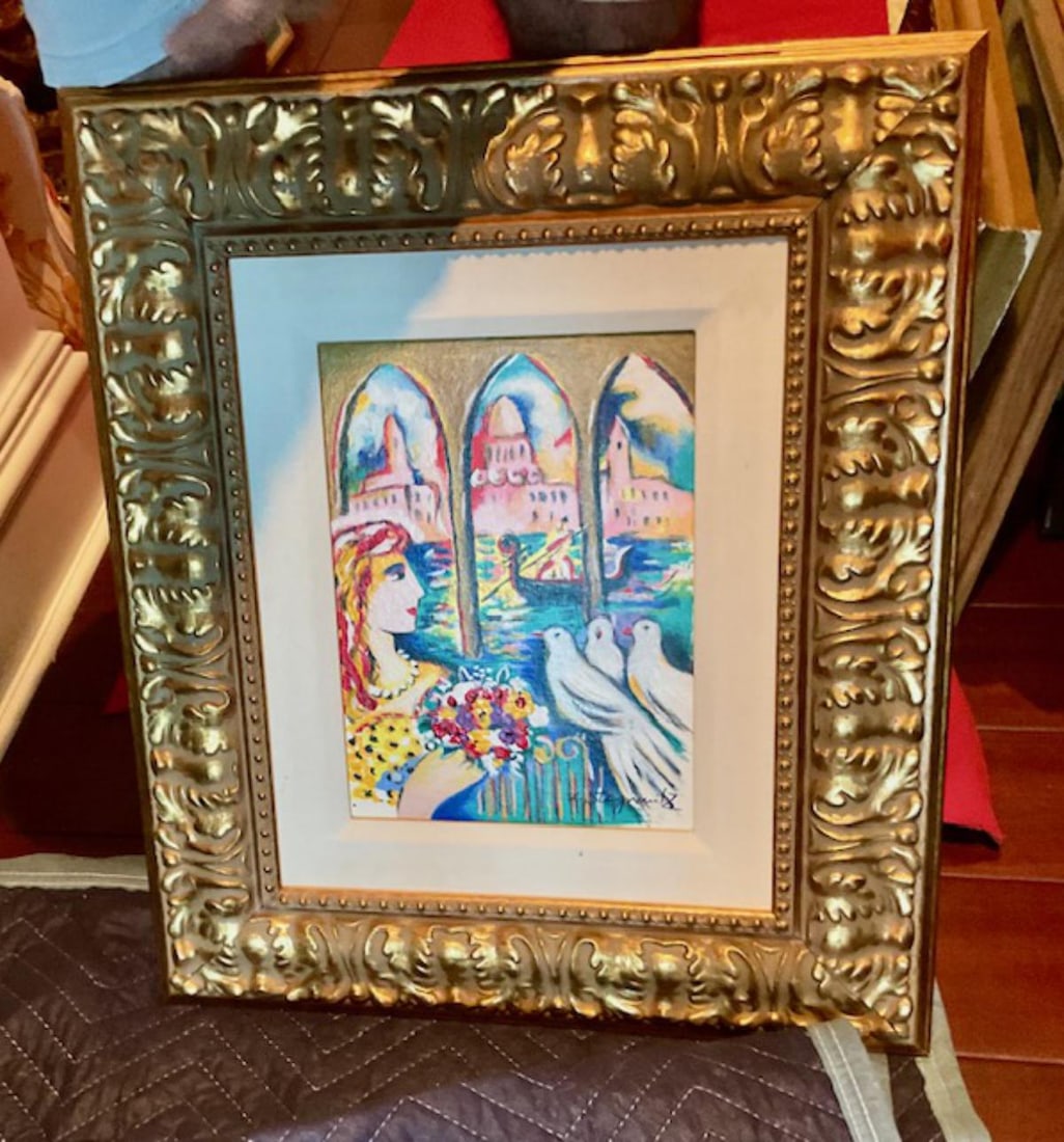 Signed Zamy Steynovitz (1951-2000) Serigraph Doves Beauty (1 of 1)