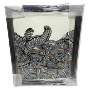 Signed Kef! (German b. 1989) Happiness Deep Inside #4 Original Screenprint in Color on 100% Cotton