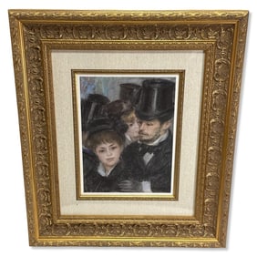 Signed Pierre Auguste Renoir (French, 1841-1919) Lithograph in Color Dans La Rue