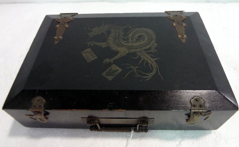 Vintage Bone Bamboo Mahjong Set (Tiles): Vintage Bone Bamboo Mahjong Set (Tiles) complete with 148 tiles & counting sticks in original box.For Domestic or International Shipping Quotes Please Feel Call Ryan or Dave at Eagle Shipping Center 5