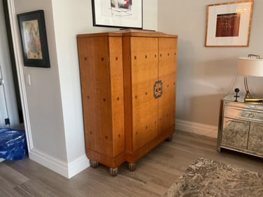 Large Armoire Featuring a Semi Glossy Finish