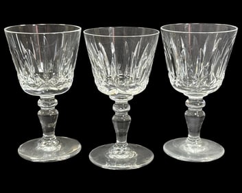 Lot of Six Baccarat Crystal Ile De France Claret Glasses