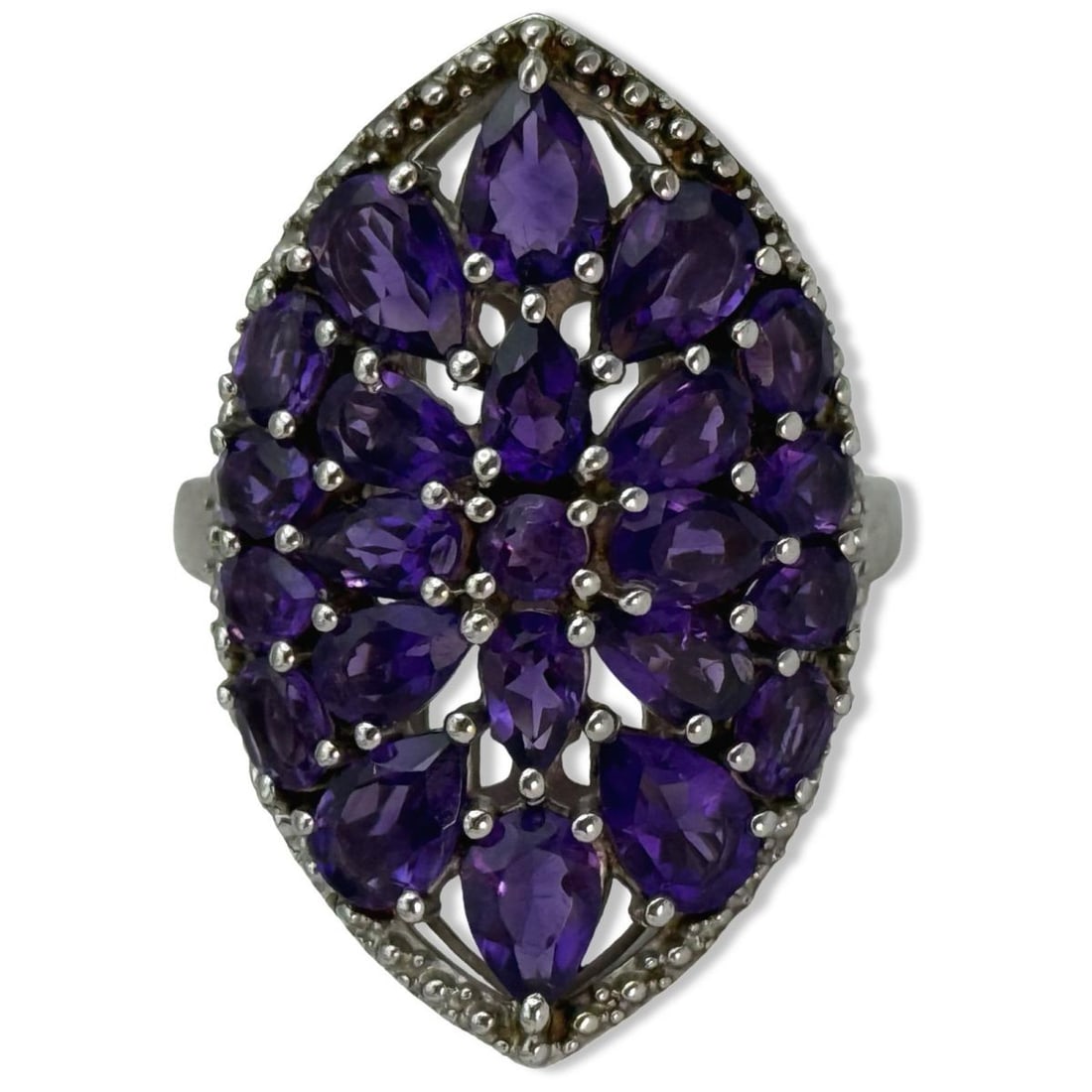 Sterling Silver & Amethyst Ring (1 of 2)