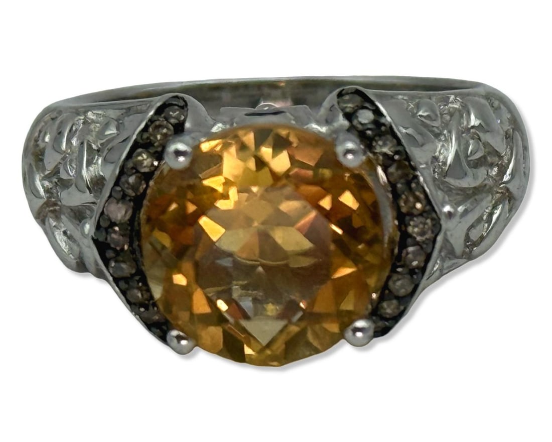 Sterling Silver & Citrine Ring (1 of 2)