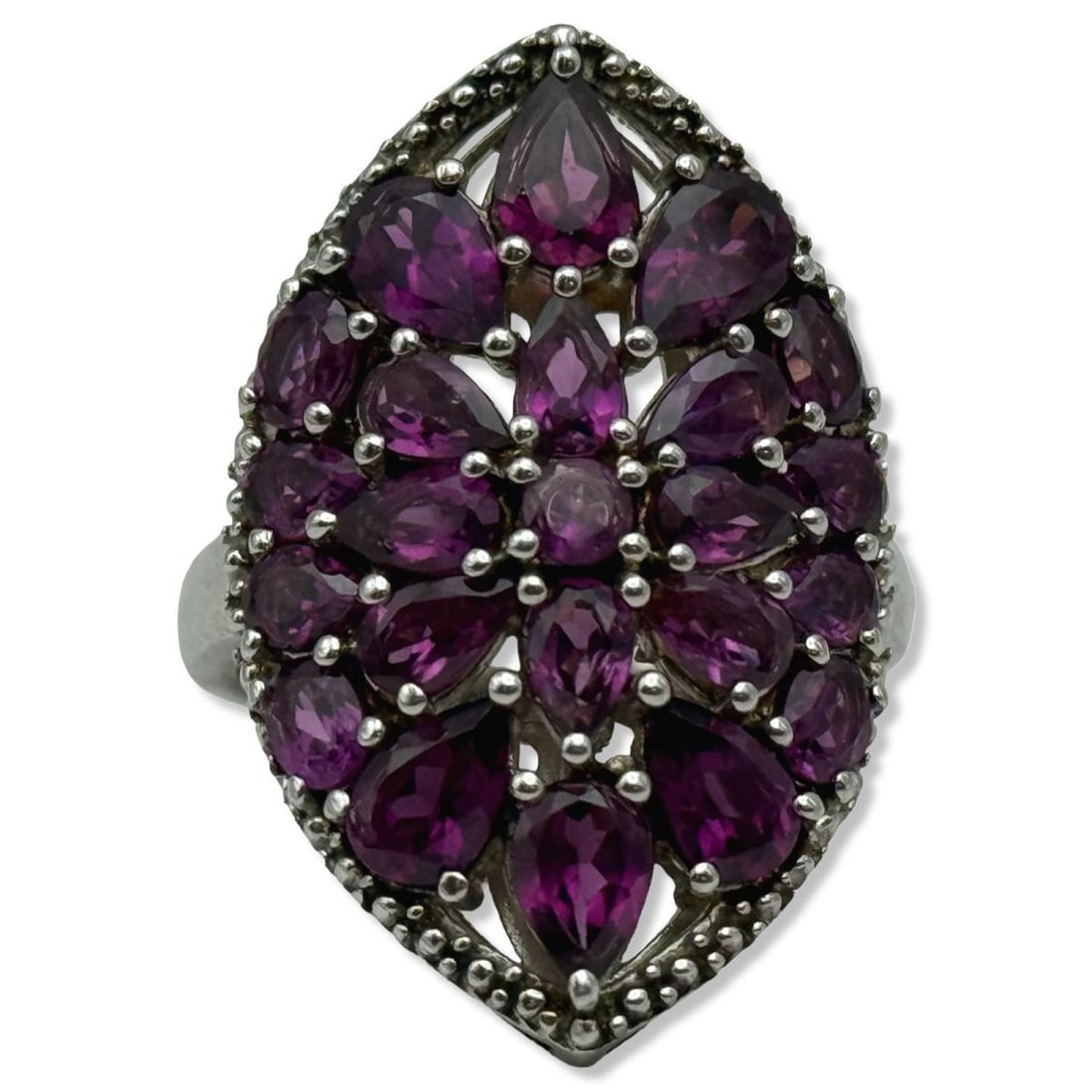 Sterling Silver & Rhodolite Garnet Ring (1 of 2)